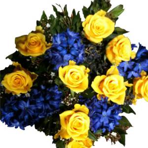 Hyacinth and Rose Spring Posy
